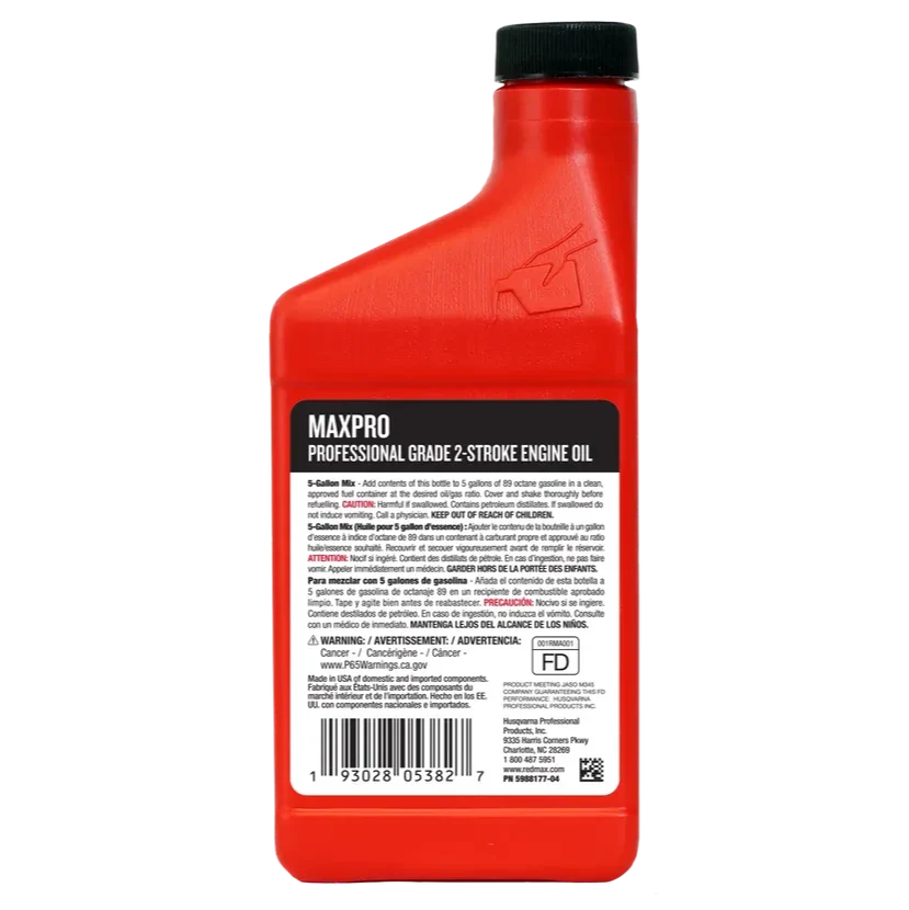 REDMAX 598817704 13 12 Bottles MAXPRO 2-Stroke Oil CASE