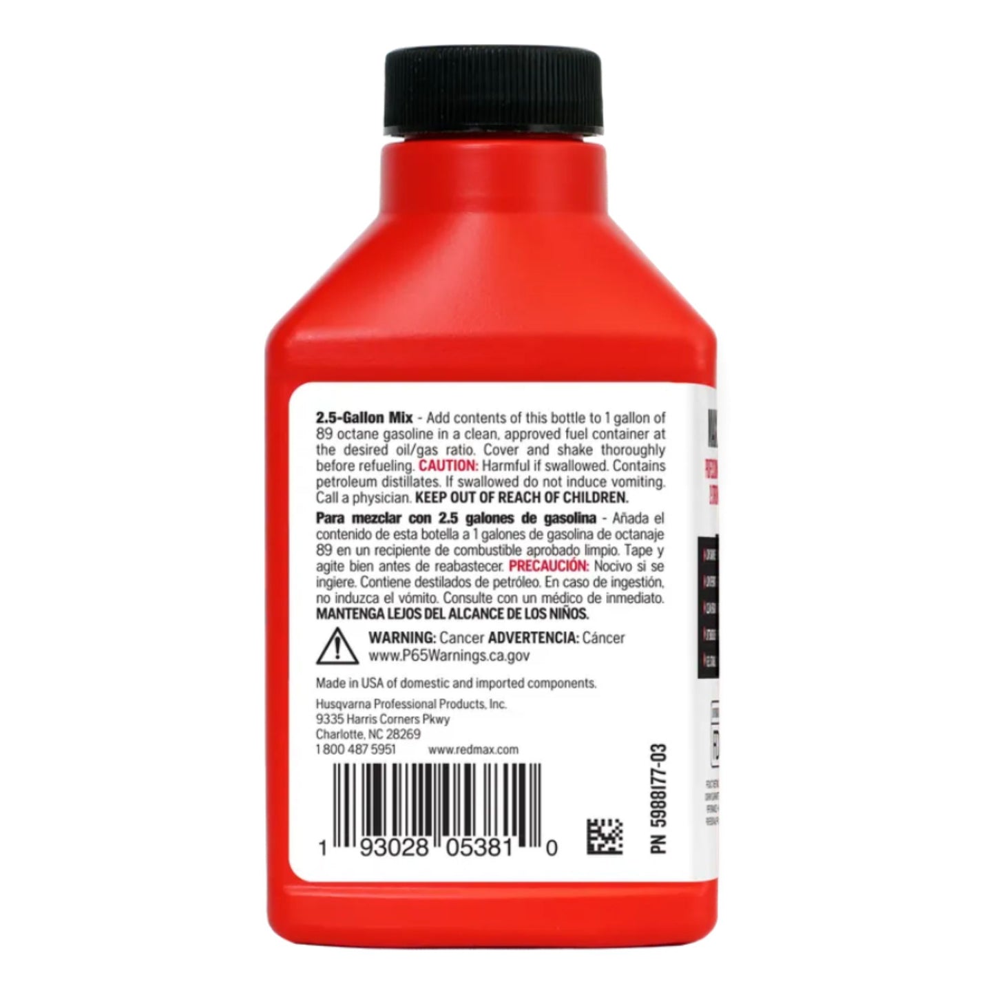 REDMAX 598817703 6.4 6 Bottles MAXPRO 2-Stroke Oil